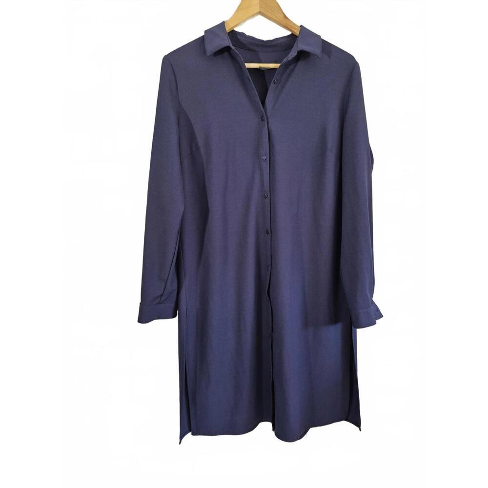Grace Elements Navy Blue Button Down Tunic Style … - image 1